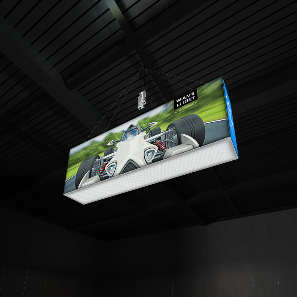 Casonara Blimp 8ft Wide Hanging Lightbox Display with Graphics, 300M