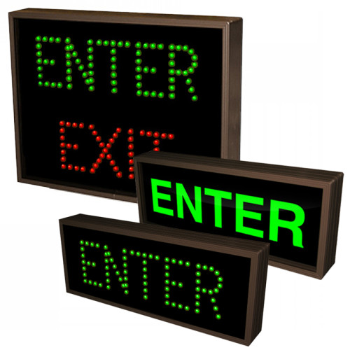 Enter and Exit Signs